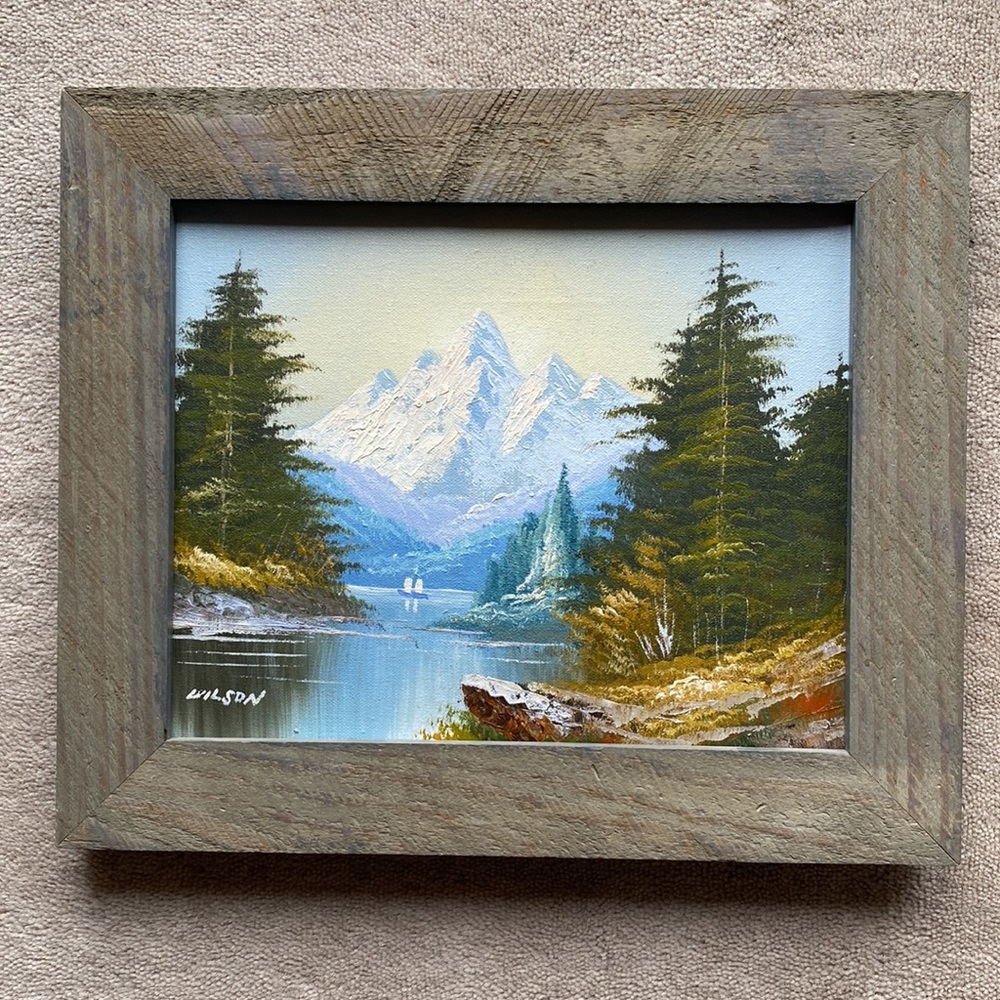 Mountain scene art / oil painting